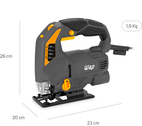 Serra Tico Tico WAP com dimensões e peso