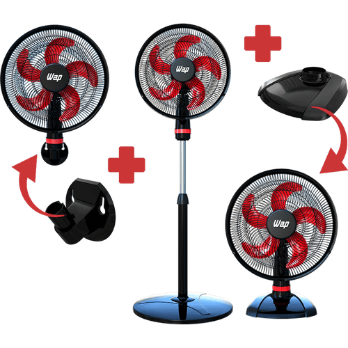 Ventilador-WAP-Rajada-Turbo-W130-3-em-1-Vermelho